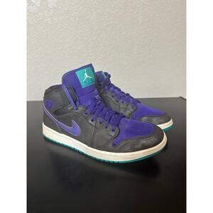 Jordan 1 Mid Grape Basketball Sneaker Shoe Men 10 Athletic Fashion Sneaker Head
